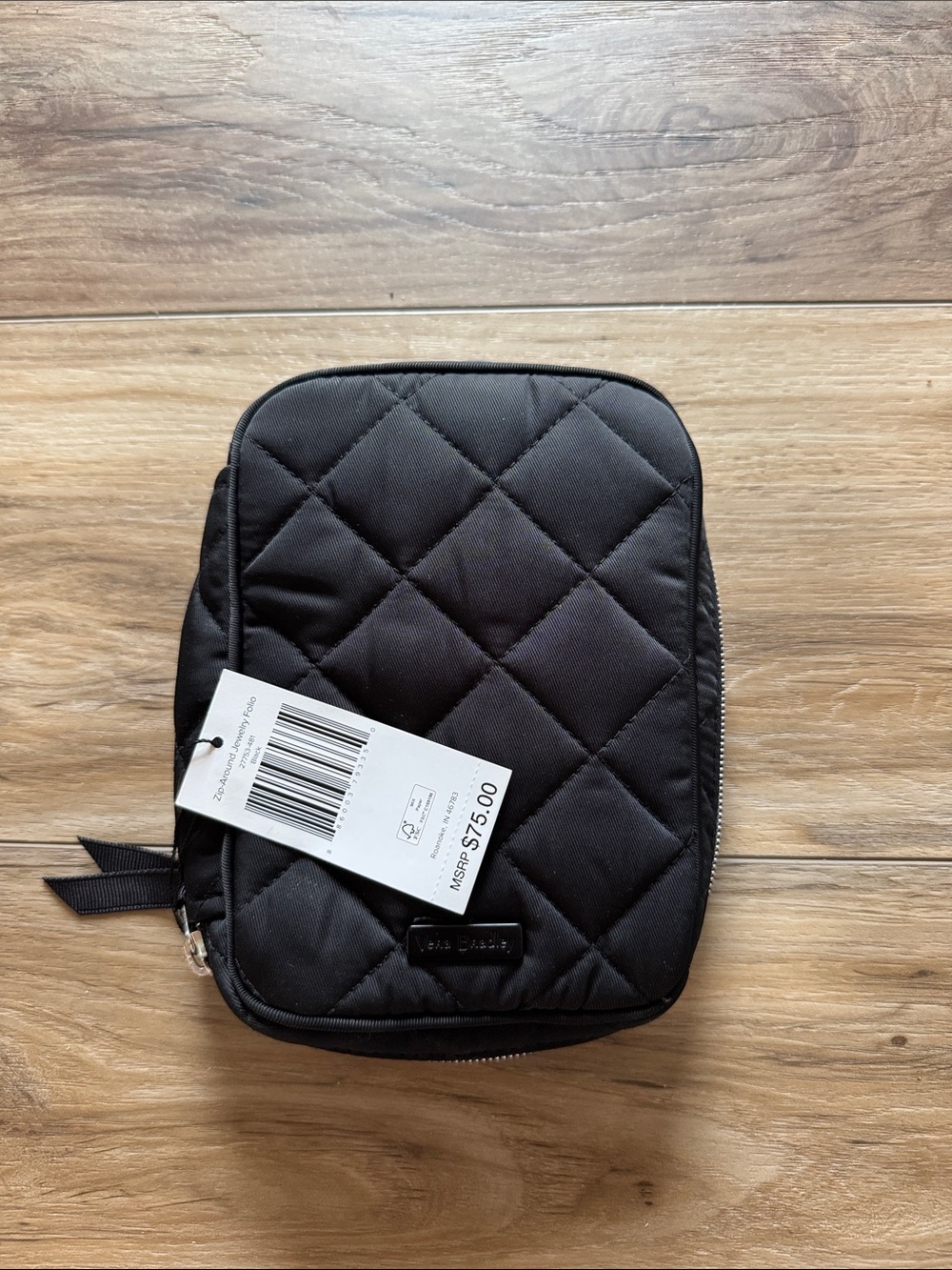 Black Quilted Travel Pouch, Vera Bradley